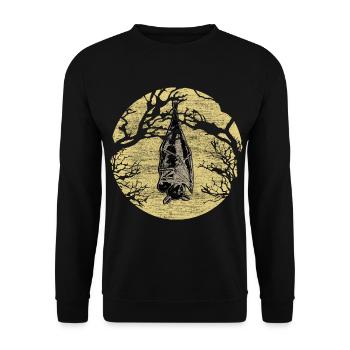 Fledermaus Blut Nachtaktiv - Unisex Pullover - Schwarz - Vorne - Alina (178cm) & Michal (187cm)