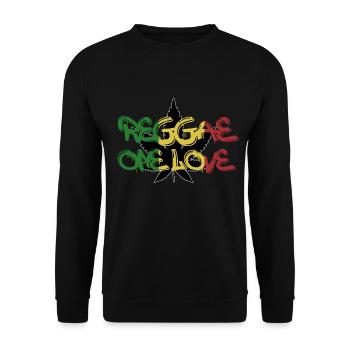 reggae - Unisex Sweatshirt - black - Front - Alina (178cm) & Michal (187cm)