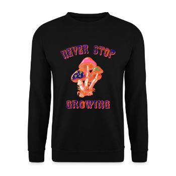 never stop black - Unisex Pullover - Schwarz - Vorne - Alina (178cm) & Michal (187cm)