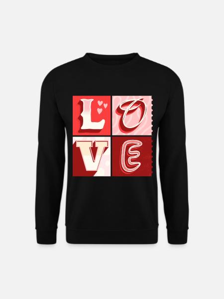 Amore Amore Scrittura Cuore Partner Coppia Innamorata - Felpa unisex - nero