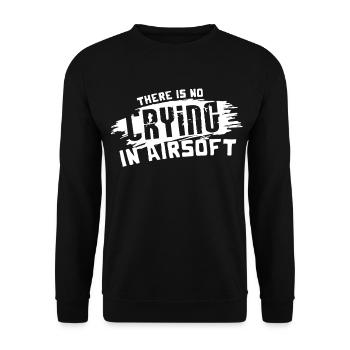 There Is No Crying in Airsoft - Unisex Sweatshirt - black - Front - Alina (178cm) & Michal (187cm)