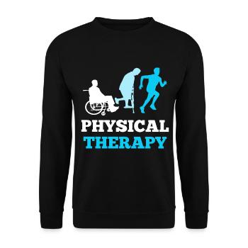Cadeau de physiothérapie kinésithérapeute - Sweat-shirt Unisexe - noir - Devant - Alina (178cm) & Michal (187cm)
