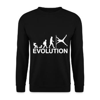 Calisthenics Street Workout Evolution für Trainer - Unisex Pullover - Schwarz - Vorne - Alina (178cm) & Michal (187cm)