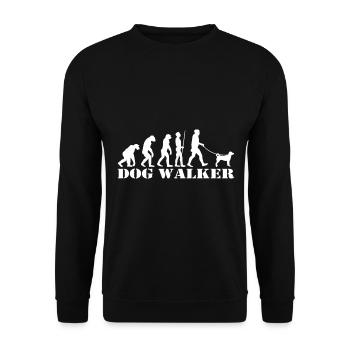 Appenzeller Hunde Gassi Gehen Evolution Geschenk - Unisex Pullover - Schwarz - Vorne - Alina (178cm) & Michal (187cm)