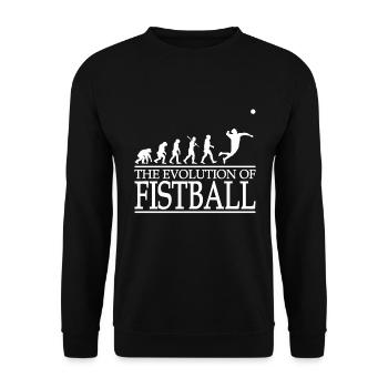 Faustball Evolution Geschenk Idee Trainer Spieler - Unisex Pullover - Schwarz - Vorne - Alina (178cm) & Michal (187cm)