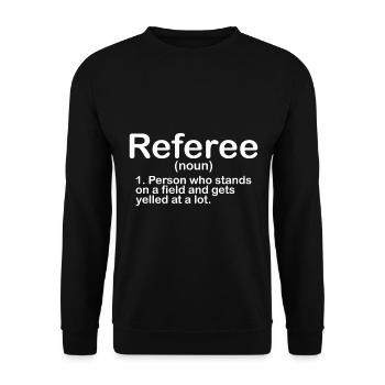 Soccer referee funny gift for men - Unisex Sweatshirt - black - Front - Alina (178cm) & Michal (187cm)