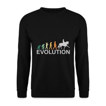 Cheval de dressage évolution cadeau rétro - Sweat-shirt Unisexe - noir - Devant - Alina (178cm) & Michal (187cm)