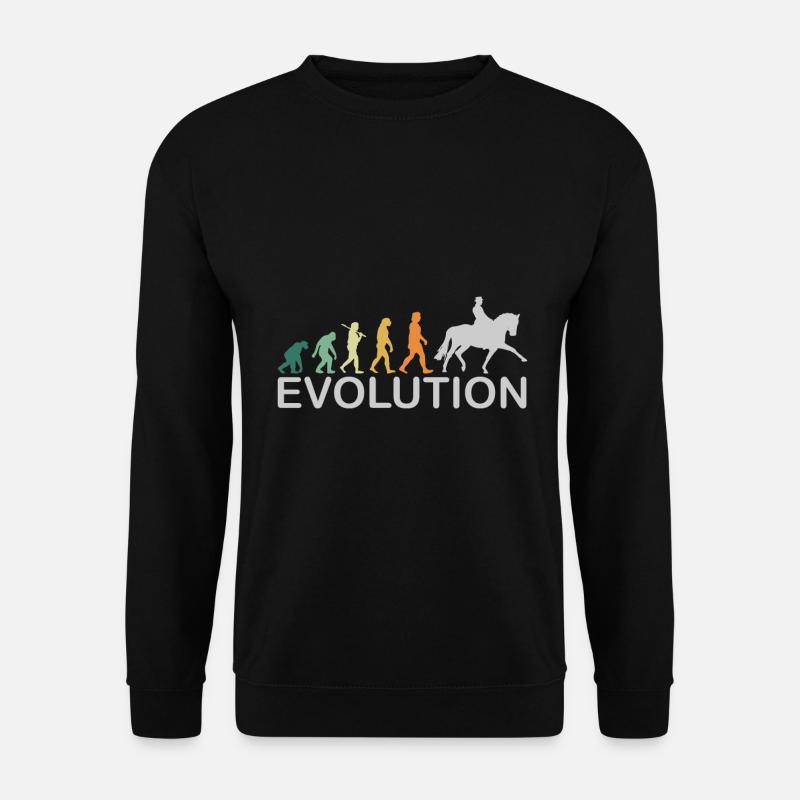 Cheval de dressage évolution cadeau rétro - Sweat-shirt Unisexe - noir
