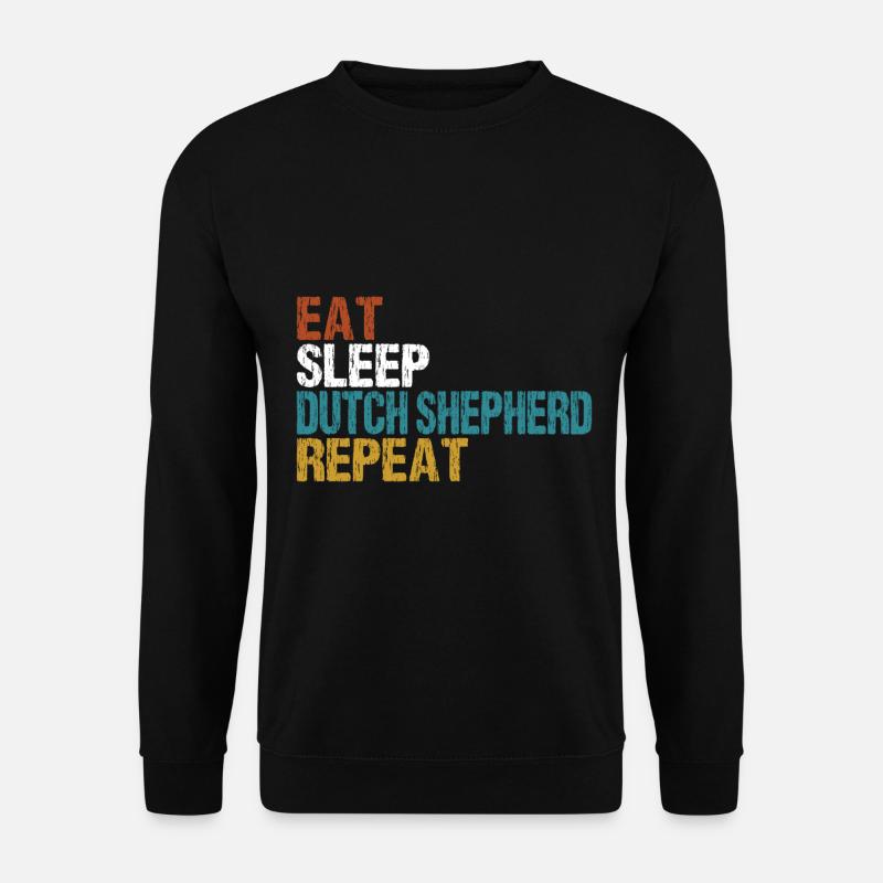 Dutch Shepherd Eat Sleep Repeat - Unisex Sweatshirt - black
