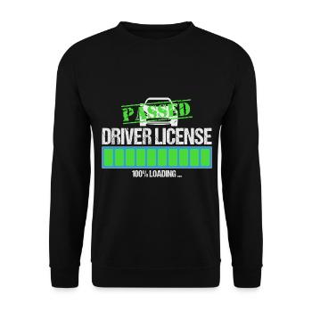 Permis de conduire réussi - Sweat-shirt Unisexe - noir - Devant - Alina (178cm) & Michal (187cm)
