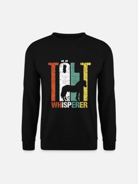Islandpferd Tölt Flüsterer Retro Vintage Grunge - Unisex Pullover - Schwarz