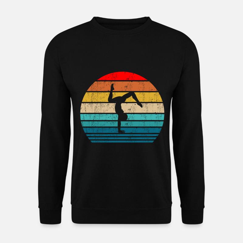 Gymnastik Turnen Retro Vintage für Turnerin - Unisex Pullover - Schwarz