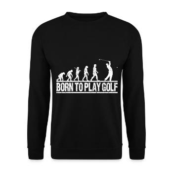 Golf Tee Evolution Funny pour les golfeurs - Sweat-shirt Unisexe - noir - Devant - Alina (178cm) & Michal (187cm)