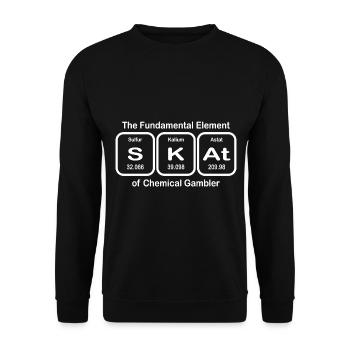 Skat card game elements chemistry for skat players - Unisex Sweatshirt - black - Front - Alina (178cm) & Michal (187cm)