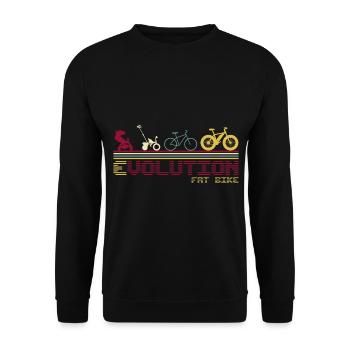 Fatbike bike fat tire evolution retro - Unisex Sweatshirt - black - Front - Alina (178cm) & Michal (187cm)