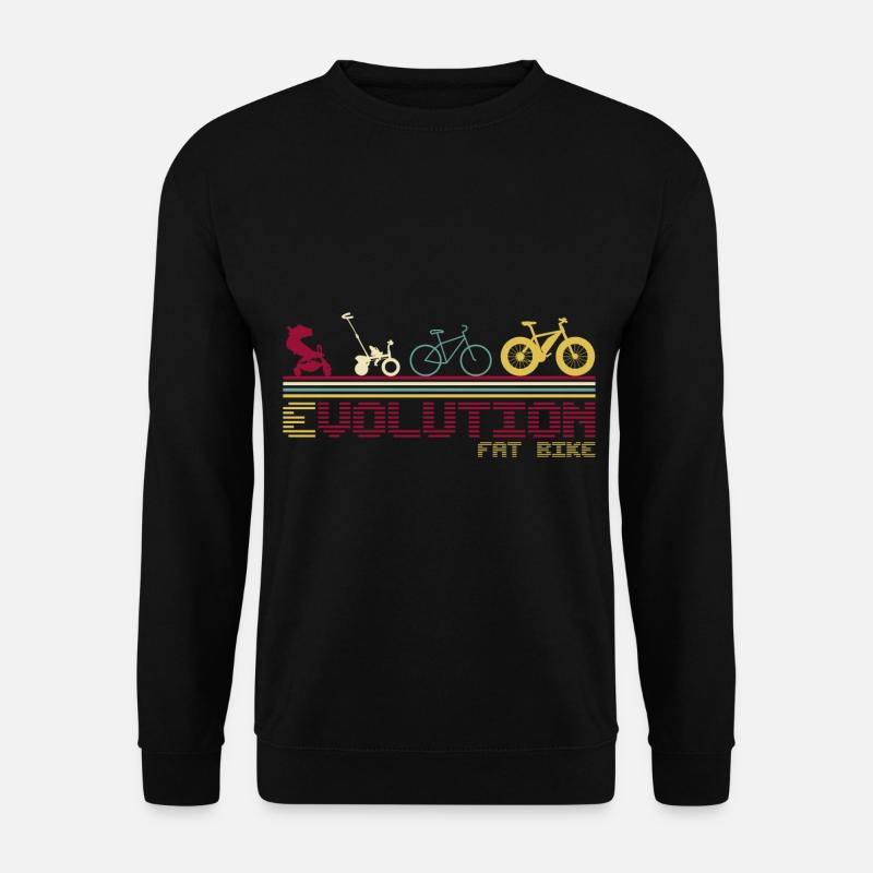 Fatbike Fahrrad Fette Reifen Evolution Retro - Unisex Pullover - Schwarz