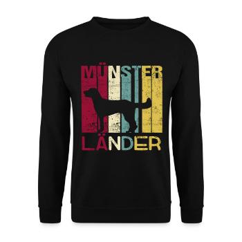 Petite silhouette vintage rétro de Münsterland - Sweat-shirt Unisexe - noir - Devant - Alina (178cm) & Michal (187cm)