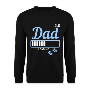 Papa 2 0 père papa deuxième enfant bébé - Sweat-shirt Unisexe - noir - Devant - Alina (178cm) & Michal (187cm)