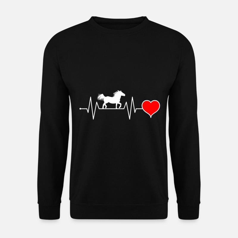 Noriker Kaltblüter Pferd Herzschlag - Unisex Pullover - Schwarz