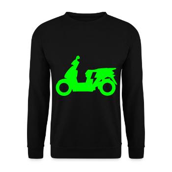 Electric Scooter Electric Scooter for Scooter Riders - Unisex Sweatshirt - black - Front - Alina (178cm) & Michal (187cm)