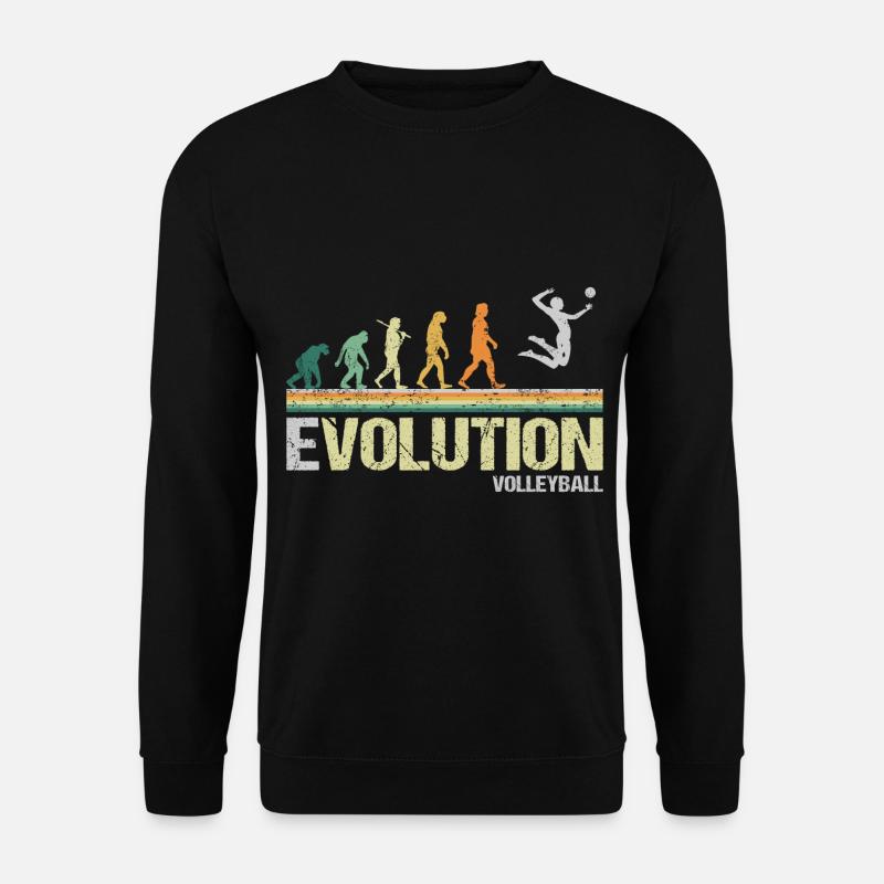 Volleyball Beach volley Evolution Rétro Drôle - Sweat-shirt Unisexe - noir
