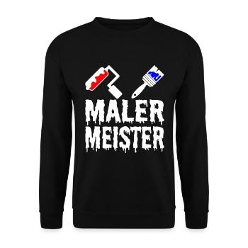 Peintre maître examen maître peintre peintre - Sweat-shirt Unisexe - noir - Devant - Alina (178cm) & Michal (187cm)