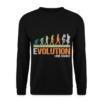 Linedance Western Country Tanzen Evolution Retro - Unisex Pullover - Schwarz - Vorne - Alina (178cm) & Michal (187cm)