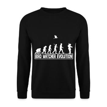 Ornithology Songbird Birds observe evolution - Unisex Sweatshirt - black - Front - Alina (178cm) & Michal (187cm)