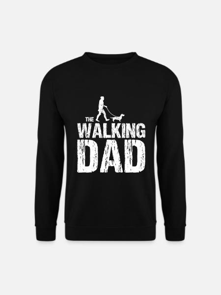Dachshund Rauhaardackel The Walking Dad - Unisex Pullover - Schwarz