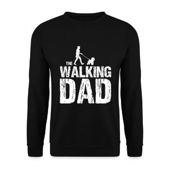 Bichon Frize The Walking Dad for dog owners - Unisex Sweatshirt - black - Front - Alina (178cm) & Michal (187cm)