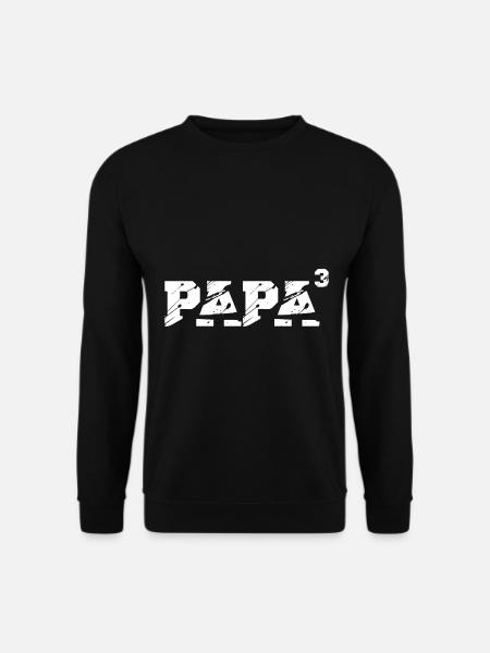Papa 3 0 drittes Kind Schwangerschaft Baby Geburt - Unisex Pullover - Schwarz