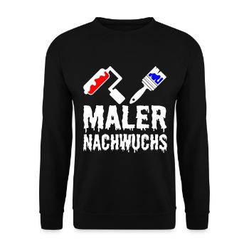 Maler Nachwuchs Lackierer Ausbildung für Kinder - Unisex Pullover - Schwarz - Vorne - Alina (178cm) & Michal (187cm)