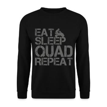 Quad Bike Eat Sleep Grunge saying for quad riders - Unisex Sweatshirt - black - Front - Alina (178cm) & Michal (187cm)