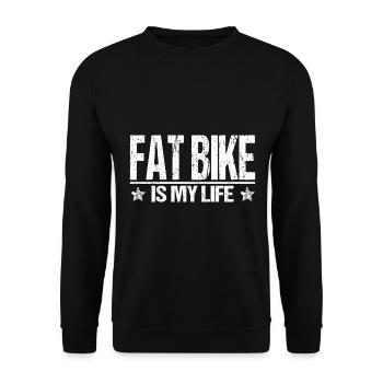 Fatbike bike is my life saying - Unisex Sweatshirt - black - Front - Alina (178cm) & Michal (187cm)