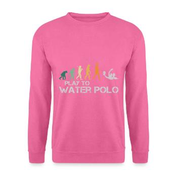 Water polo water polo evolution retro funny - Unisex Sweatshirt - pink - Front