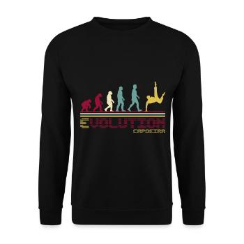 Capoeira brésilien art martial évolution rétro - Sweat-shirt Unisexe - noir - Devant - Alina (178cm) & Michal (187cm)