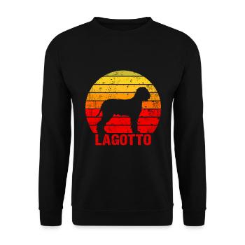 Lagotto Romagnolo dog Sonne Unriss - Unisex Sweatshirt - black - Front - Alina (178cm) & Michal (187cm)