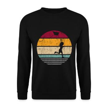 Drachensteigen Drachen steigen Retro Vintage - Unisex Pullover - Schwarz - Vorne - Alina (178cm) & Michal (187cm)