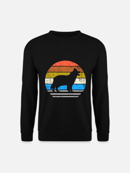 Chodsky Pes Hunderasse Retro Vintage Silhouette - Unisex Pullover - Schwarz