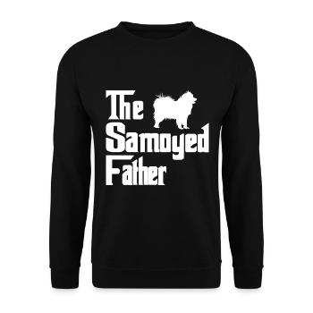 Siberian Samoyed father saying for master - Unisex Sweatshirt - black - Front - Alina (178cm) & Michal (187cm)