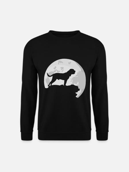 Mastiff moonlight moon silhouette - Unisex Sweatshirt - black
