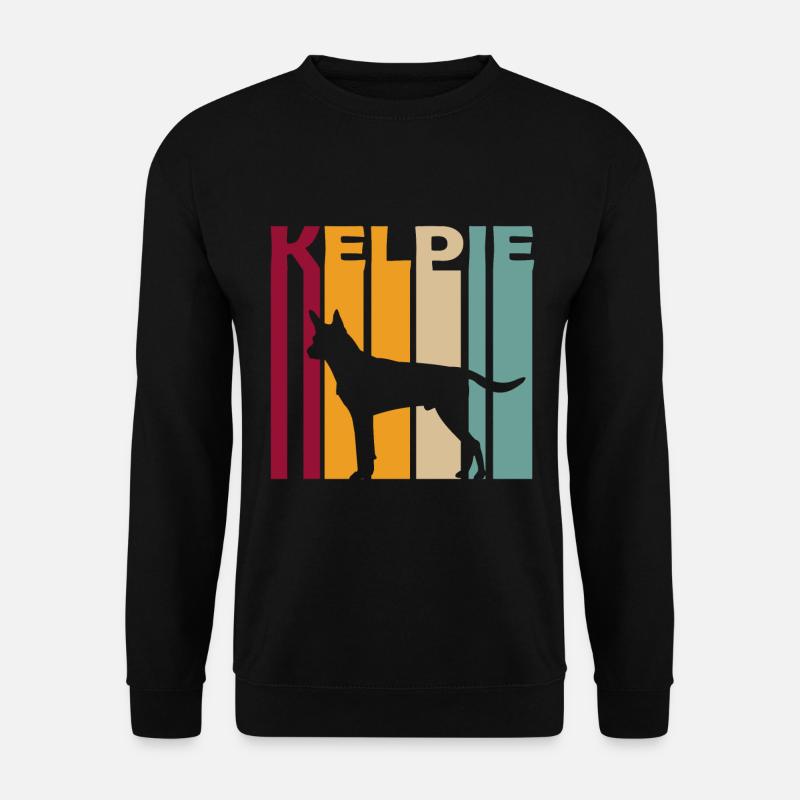 Australian Kelpie Shepherd Retro Silhouette - Unisex Sweatshirt - black