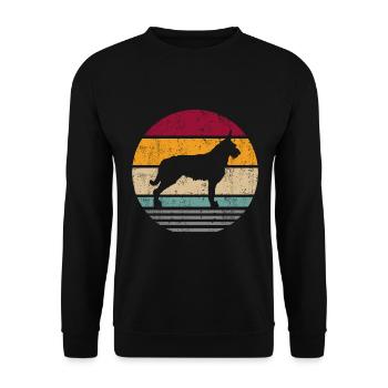 Berger Picard Vintage Retro Grunge Silhouette - Unisex Sweatshirt - black - Front - Alina (178cm) & Michal (187cm)