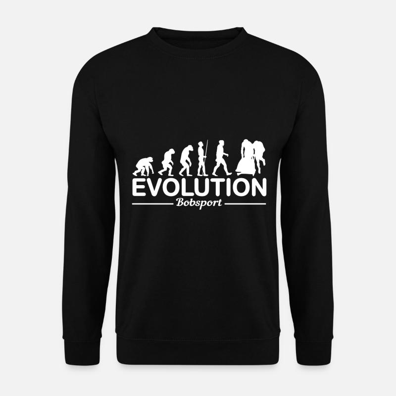 Bobfahren Bobsport Evolution Lustig - Unisex Pullover - Schwarz