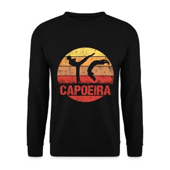 Capoeira art martial lever du soleil silhouette - Sweat-shirt Unisexe - noir - Devant - Alina (178cm) & Michal (187cm)