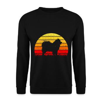 Samoyède sunrise silhouette - Sweat-shirt Unisexe - noir - Devant - Alina (178cm) & Michal (187cm)