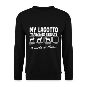 Lagotto Romagnolo Dog Training Dire Drôle - Sweat-shirt Unisexe - noir - Devant - Alina (178cm) & Michal (187cm)