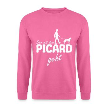 Berger Picard der mit dem Geht Spruch für Herrchen - Unisex Pullover - Pink - Vorne
