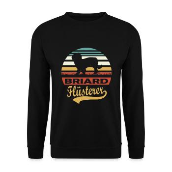 Briard Whisperer Retro Style for Dog Owners - Unisex Sweatshirt - black - Front - Alina (178cm) & Michal (187cm)