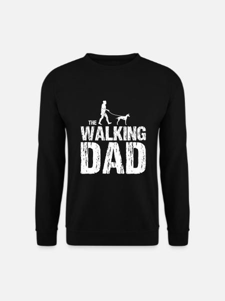 Podenco Canario The Walking Dad Spruch für Herchen - Unisex Pullover - Schwarz